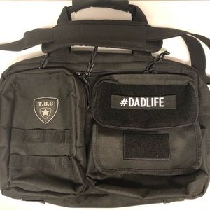Black Tactical Baby Gear Messenger Diaper Bag